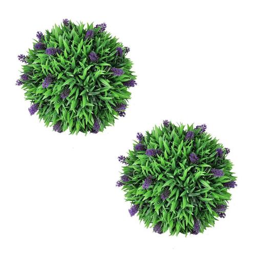 2x Kunst Buxusbol Lavendel 30cm | OP=OP | Goedkoper!, Huis en Inrichting, Woonaccessoires | Kunstplanten en Kunstbloemen, Nieuw