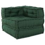 vidaXL Poef modulair 70x70x54 stof groen, Huis en Inrichting, Woonaccessoires | Kussens, Verzenden, Nieuw, Groen