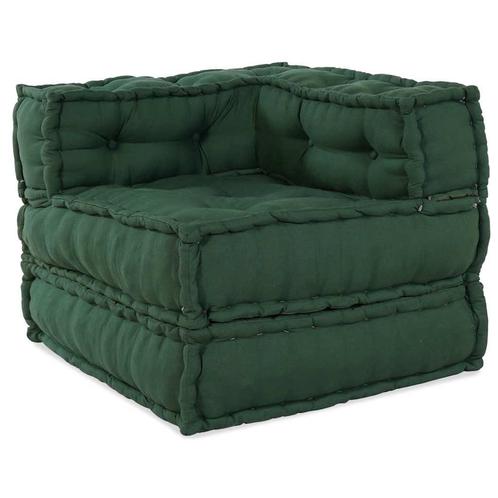 vidaXL Poef modulair 70x70x54 stof groen, Huis en Inrichting, Woonaccessoires | Kussens, Groen, Nieuw, Verzenden