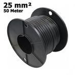 Rol van 25mm², 50 meter - Rood/zwart Dubbel geïsoleerde a., Verzenden, Nieuw
