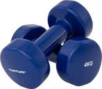 Tunturi Dumbell set - 2 x 4,0 kg - Vinyl - Blauw, Ophalen of Verzenden, Zo goed als nieuw