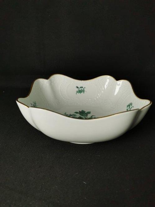 Meissen - motivo floreale patinato - Insaratiera - L24cm, Antiek en Kunst, Antiek | Meubels | Tafels