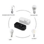 AANBIEDING - LED Snoerdimmer | 5-150W |  WIT | 220-240V, Ophalen of Verzenden, Nieuw