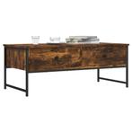 vidaXL Salontafel 101x49x39,5 cm bewerkt hout gerookt, Minder dan 50 cm, 100 tot 150 cm, Verzenden, Nieuw