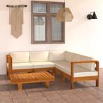 vidaXL 6-delige tuinloungeset met kussens 100x60 cm, Verzenden, Nieuw, Hardhout, Loungeset
