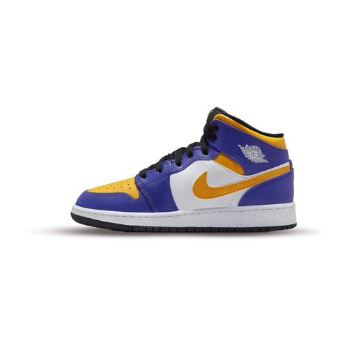 Air Jordan 1 Mid Lakers - Alle Maten - 100&amp; Authentiek, Kleding | Heren, Schoenen, Verzenden