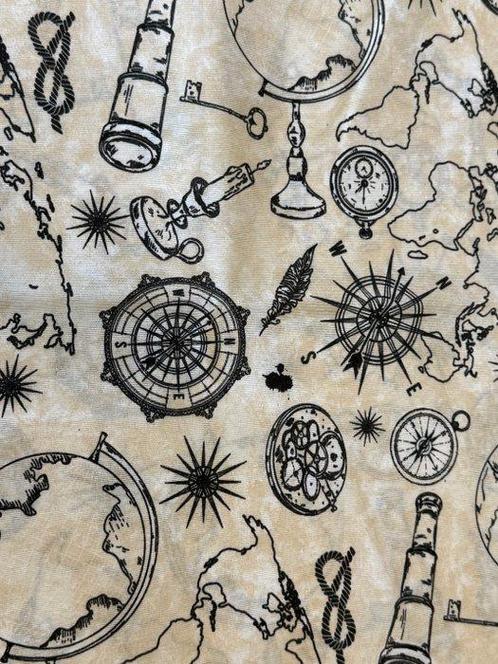 Rotte Perdute: Reis door de Tijdkaarten - Meubelstof - 2.5 m, Antiek en Kunst, Antiek | Kleden en Textiel