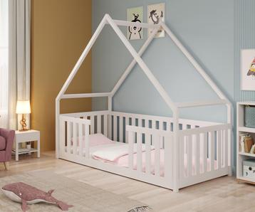 Huisjesbed - Wit - 90x200 cm - Kinderbed - 1 persoons beschikbaar voor biedingen