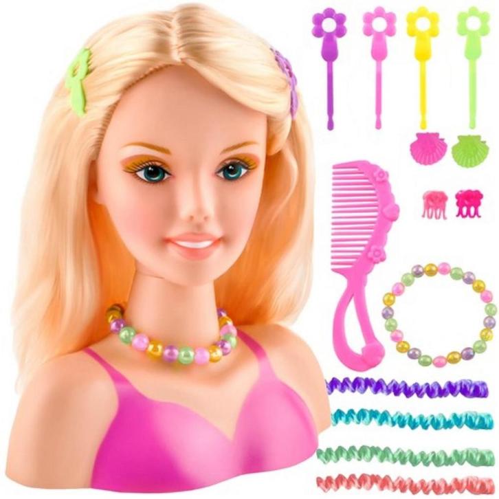 Kruzzel Hair Styling Head + Accessoires - Creatieve Haars..., Kinderen en Baby's, Speelgoed | Overig, Nieuw, Ophalen of Verzenden