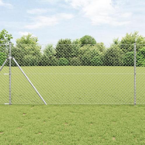 vidaXL Kettinglinkhek 1x10 m Verzinkt Staal, Tuin en Terras, Schuttingen, Nieuw, Verzenden