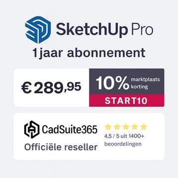 SketchUp Pro 2025 jaarlicentie | Nu €289,95 + 10% korting beschikbaar voor biedingen