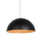 Industriële hanglamp zwart met goud 70 cm - Magna, Verzenden, Nieuw, Kunststof, Modern