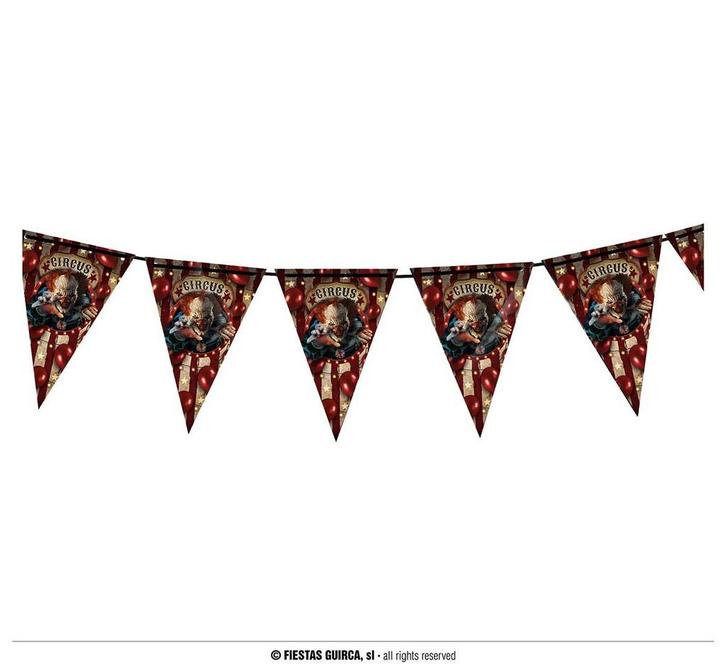 Vlaggenlijn Pennywise the Clown 3 meter, Hobby en Vrije tijd, Feestartikelen, Feestartikel, Nieuw, Verzenden