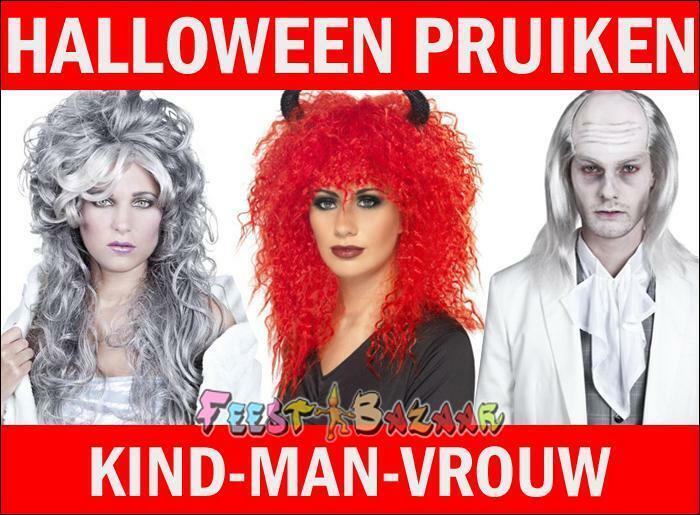 Halloween - Griezel - Horror Pruiken | Een enorm assortiment, Hobby en Vrije tijd, Feestartikelen, Nieuw, Verzenden