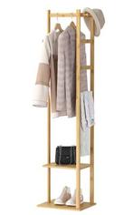 Bamboe Kledingrek met Planken – Staande Kapstok met Haken, Kleding | Dames, Kledingrekken, Verzenden, Nieuw