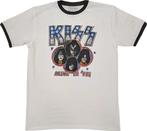 shirts - Kiss Heren Alive In 77 T-shirt - Size M White, Zo goed als nieuw, Verzenden