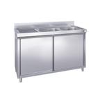 GGM Gastro | Spoelbakkast PREMIUM - 1400x600mm - met 2 |, Verzenden, Nieuw in verpakking, RVS Meubilair