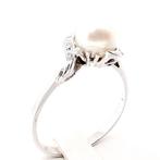 Ring - 18 karaat Witgoud Diamant (Natuurlijk) - Parel, Nieuw