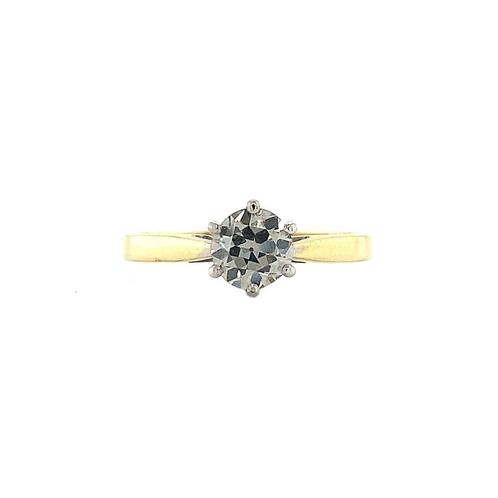 Gouden solitair ring met diamant 0.60ct. 14 krt *nieuw, Sieraden, Tassen en Uiterlijk, Ringen, Dame, Wit, 17 tot 18, Zo goed als nieuw