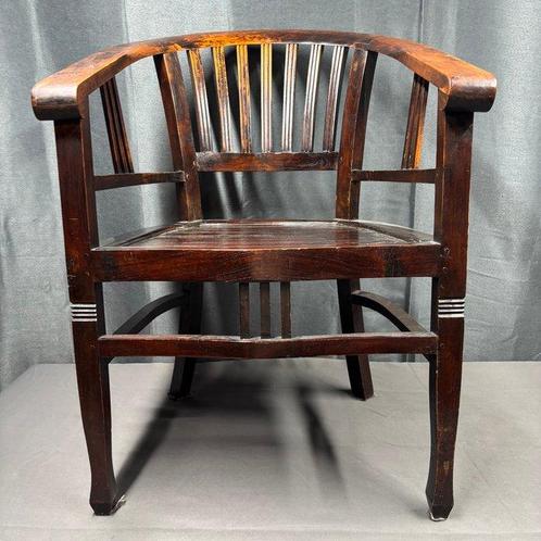 Stoel - Fauteuil, Koloniaalstoel. - Hout - Bureaustoel, Antiek en Kunst, Curiosa en Brocante