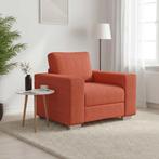 vidaXL Sofastoel Rood Oranje 100x77x82 cm Corduroy Stof, Huis en Inrichting, Banken | Bankstellen, Verzenden, Nieuw, Stof