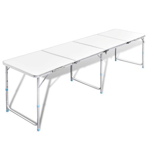 vidaXL Campingtafel inklapbaar en verstelbaar 240x60 cm, Caravans en Kamperen, Kampeermeubelen, Nieuw, Verzenden