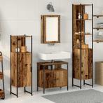 vidaXL Badkamermeubelset met plank 4 pcs Oud hout 33 x 33 x, Verzenden, Nieuw