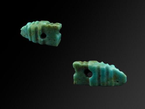 Oud-Egyptisch Faience amulet van een krokodil (Sobek) - 1.5, Antiek en Kunst, Antiek | Overige Antiek