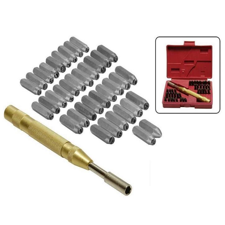 Topgear Slagletters en cijfers - 5 mm - 38-delig - koolst..., Doe-het-zelf en Verbouw, Gereedschap | Handgereedschap, Nieuw, Ophalen of Verzenden