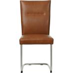 Leren eetkamerstoel Retro - Granada Savannah (cognac) - Sle, Huis en Inrichting, Stoelen, Overige kleuren, Nieuw, Leer, Ophalen of Verzenden
