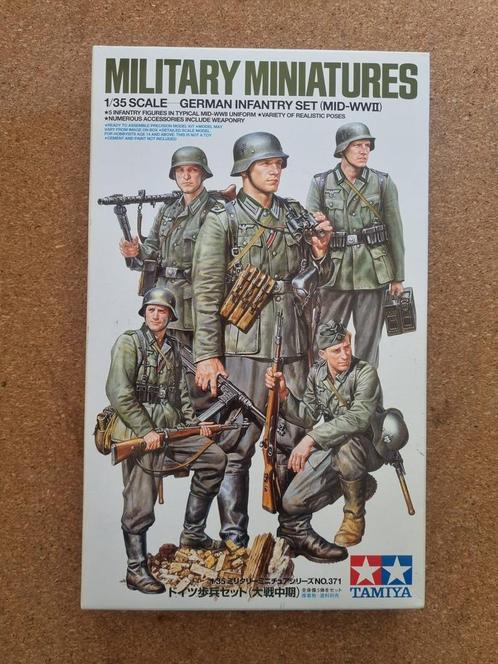 Tamiya 35371 German Infantry (Mid-WWII) 1:35, Hobby en Vrije tijd, Modelbouw | Figuren en Diorama's, Verzenden
