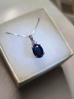 Hanger - 18 karaat Witgoud - 2.46ct. tw. Saffier - Diamant -