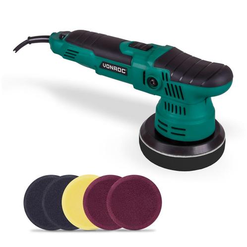 Excentrische polijstmachine 650w - 125mm | Incl. 7, Doe-het-zelf en Verbouw, Gereedschap | Handgereedschap, Nieuw, Verzenden
