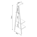 [en.casa] Kledingrek Bjørnafjorden 174x56x40 cm zwart en wal, Verzenden, Nieuw