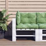 vidaXL Palletkussens 3 st bladpatroon oxford stof, Huis en Inrichting, Verzenden, Nieuw, Groen
