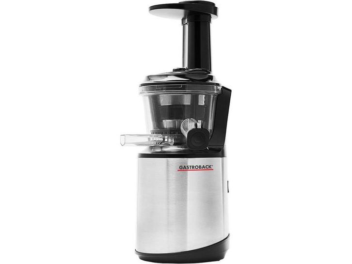 Gastroback 40145 - Slowjuicer - 150 W - Zwart Roestvrijstaal, Huis en Inrichting, Woonaccessoires | Overige, Zo goed als nieuw