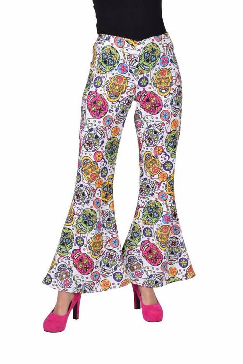 Hippie Broek Mexican Skull dames, Kleding | Dames, Carnavalskleding en Feestkleding, Nieuw, Ophalen of Verzenden