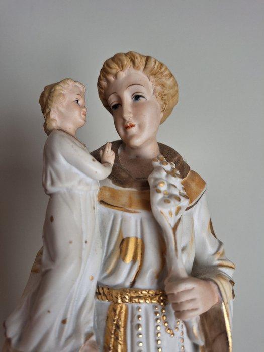 Beeldje, Heilige Antonius van Padua met Jezus - 33 cm -, Antiek en Kunst, Antiek | Boeken en Bijbels