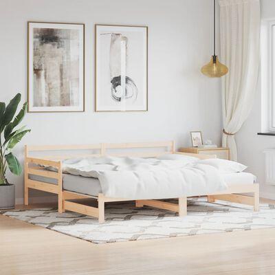 VidaXL slaapbank, 90 x 200 cm, grenenhout, met onderbed, Diversen, Overige Diversen, Ophalen