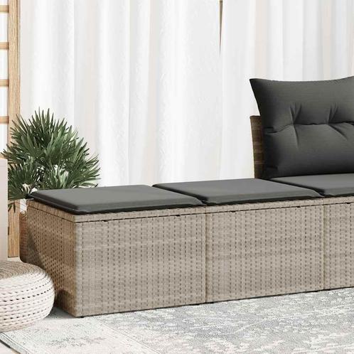 vidaXL 2-delige Loungeset met kussens poly rattan acacia, Tuin en Terras, Tuinsets en Loungesets, Loungeset, Nieuw, Rotan, Verzenden