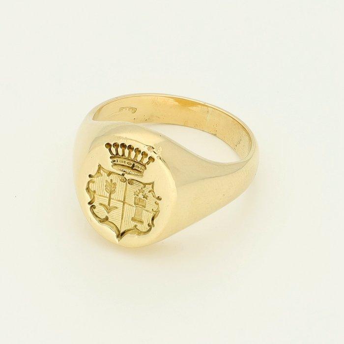 Ring - 18 karaat Geel goud - Intaglio, Sieraden, Tassen en Uiterlijk, Ringen