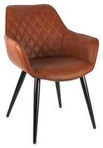 Countryfield Eetkamerstoel Cordoba 60x84cm Kunstleer/staal, Ophalen of Verzenden, Nieuw