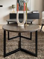 Luxe salontafel set rond Croco Goud Jolie - uniek design, Huis en Inrichting, Tafels | Salontafels, 50 tot 100 cm, Rond, Nieuw