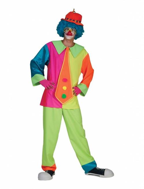 Silly Billy clownskostuum neon, Kleding | Heren, Carnavalskleding en Feestkleding, Nieuw, Ophalen of Verzenden