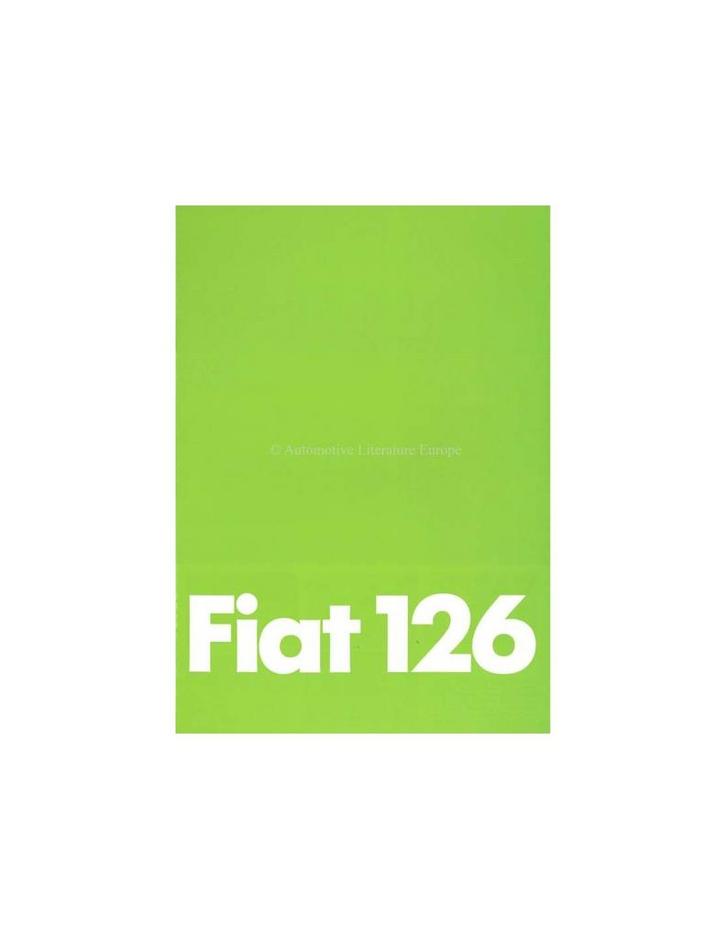 1979 FIAT 126 BROCHURE DUITS, Boeken, Auto's | Folders en Tijdschriften