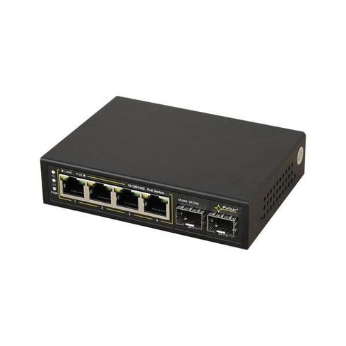 Pulsar SPG64WP 4xPoE+ 2x SFP Gigabit uplink switch 60W, Audio, Tv en Foto, Videobewaking, Ophalen of Verzenden