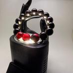 Baltische barnsteen kralen armband 14 mm in zwart kers -, Nieuw