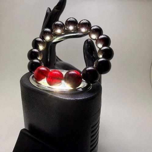 Baltische barnsteen kralen armband 14 mm in zwart kers -, Verzamelen, Dierenverzamelingen