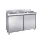 GGM Gastro | Spoelbakkast PREMIUM - 1400x600mm - met 2 |, Verzenden, Nieuw in verpakking, RVS Meubilair
