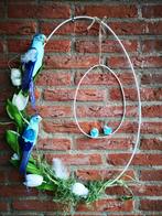 Actie metalen ei metal egg ring 17*25cm hang white frame, Ophalen of Verzenden, Nieuw